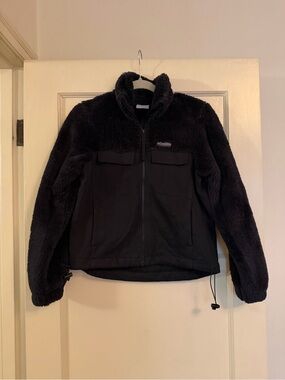 Columbia Black Plush Sherpa Fleece Jacket